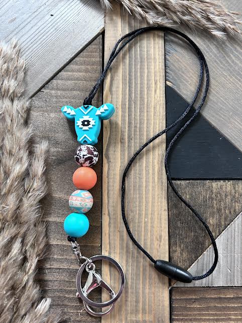 Turquoise Bull Lanyard