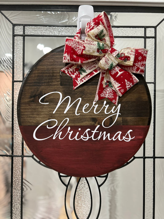 Red Merry Christmas Sign